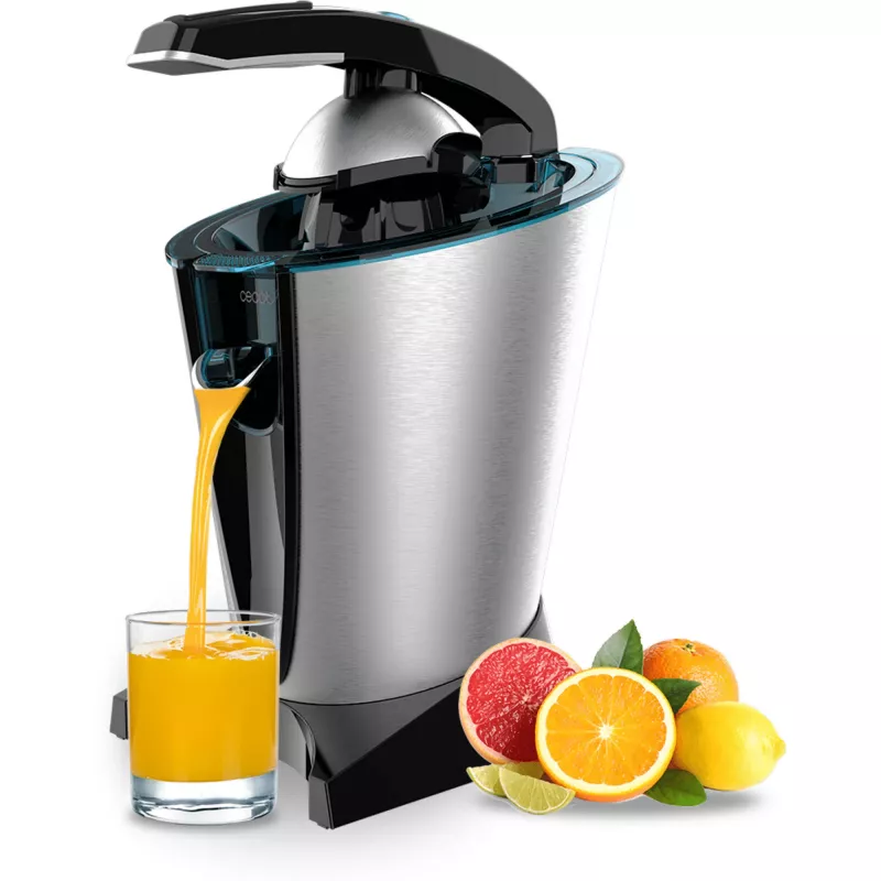 Espremedor de citrinos elétrico Cecotec Essential Vita Hyden 600 Steel – aço inoxidável/preto, 600 W