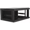 Armário de servidor DSIT DS6604 4U de montagem na parede com porta de vidro, 600x600x280 mm, preto