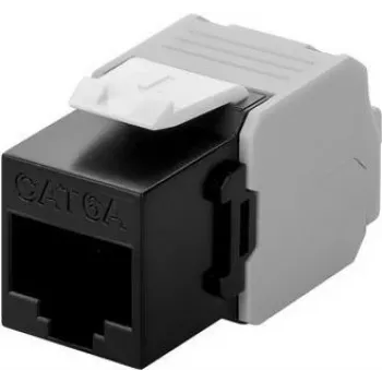 Conector de rede keystone DS-IT CAT6a UTP - sem ferramentas - preto (DS-KC-UTP6A-TL-1)