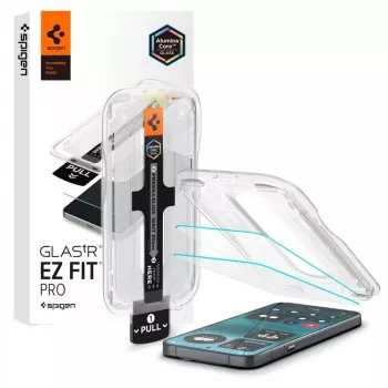Spigen Glas.tR EZ Fit Pro AC HD Película de Proteção de Ecrã Pack de 2 para Nothing Phone 4a Pro - Transparente, Vidro Temperado