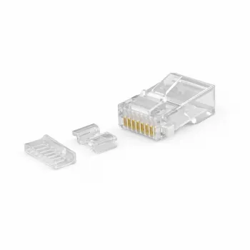 Ficha de rede DSIT UTP RJ45 CAT6a para cabos flexíveis - pack de 10