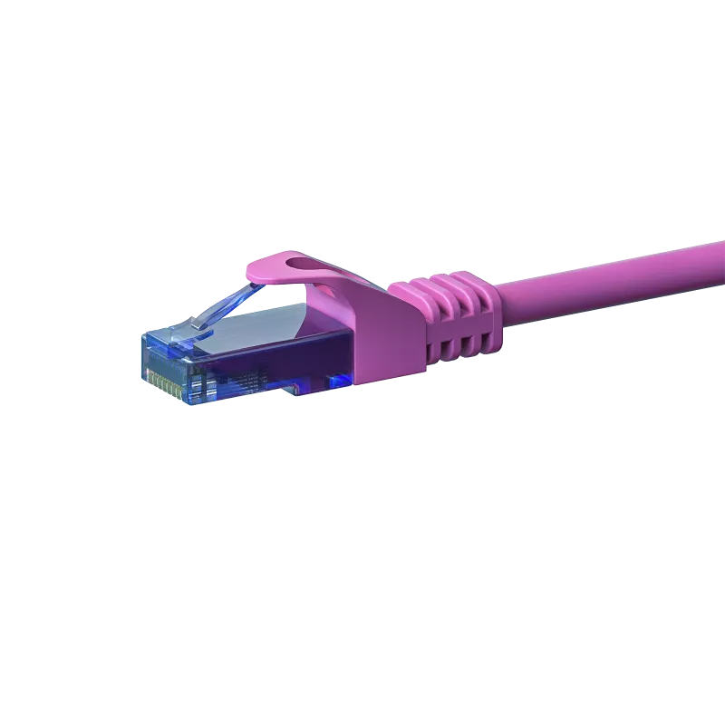 Cabo de patch DSIT CAT6a U/UTP, 100% cobre, RJ45, 5m, rosa