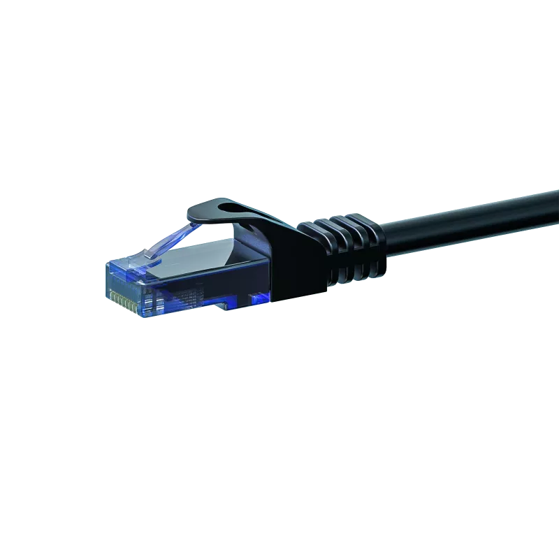 Cabo de rede DSIT CAT6a 100% cobre - U/UTP - 7,5 m - preto