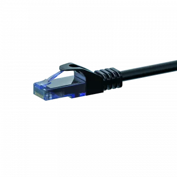 Cabo de patch de rede DSIT CAT6a U/UTP, 100% cobre, 0,15 m, preto
