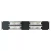 Patch panel DSIT 19 polegadas Cat6 UTP 32 portas 2U preto