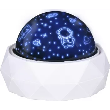 Projetor de estrelas GRUNDIG luz noturna LED com constelações rotativas