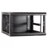 Armário de servidor DSIT 6U de montagem na parede com porta metálica 600x600x367 mm