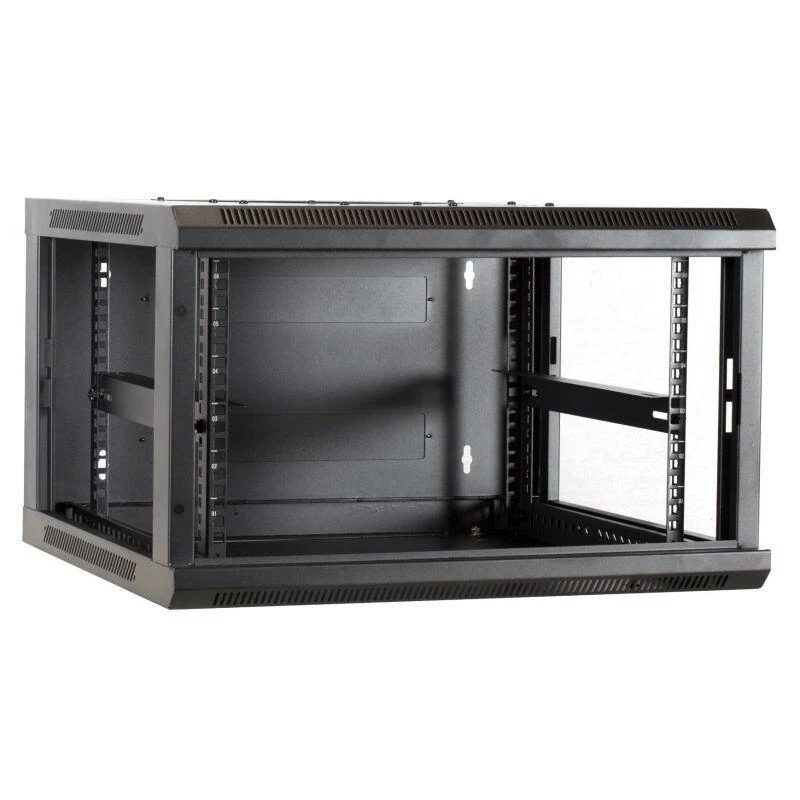 Armário de servidor DSIT 6U de montagem na parede com porta metálica 600x600x367 mm