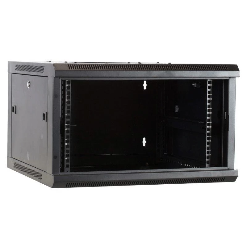 Armário de servidor DSIT 6U de montagem na parede com porta metálica 600x600x367 mm