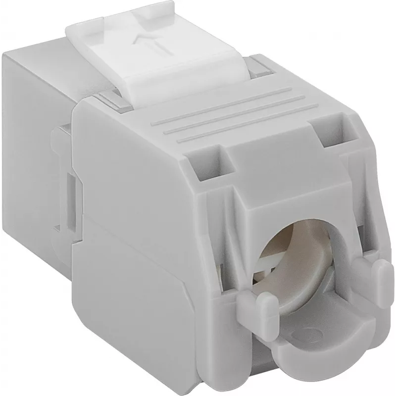 Tomada de rede DS-IT CAT6a UTP Keystone - sem ferramentas - cinzento (DS-KC-UTP6A-TL-2)