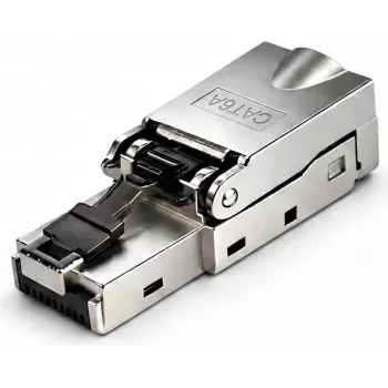 Conector de rede DSIT S/FTP CAT6a RJ45 sem ferramentas para cabo flexível
