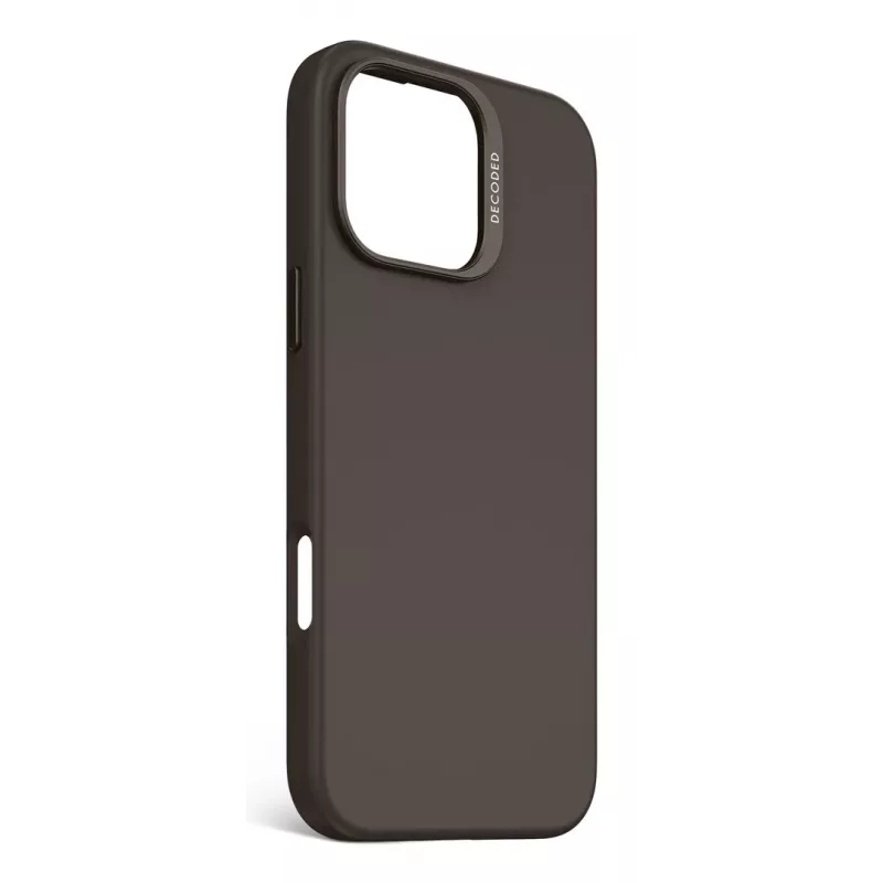 DECODED Capa de silicone antibacteriana para iPhone 16 Pro Max MagSafe preta