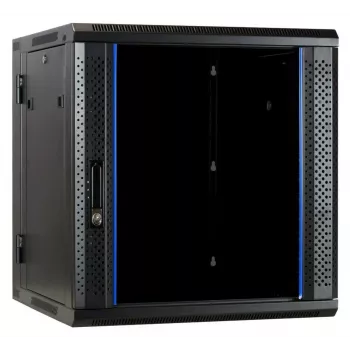 Armário de servidor reversível de montagem na parede DSIT DS6612-DOUBLE com porta de vidro, 600 mm de largura