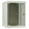 DSIT DS6615W-DOUBLE 6U armário de servidor de parede reversível com porta de vidro temperado, branco (600x450x370 mm)