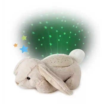 Cloud b Twilight Buddies Coelho de peluche luz noturna projetor bege