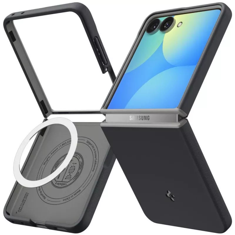 Capa MagSafe Spigen Nano Pop para Samsung Galaxy Z Flip8 - Black Sesame