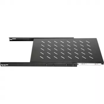 DSIT DS-UH80 1U prateleira deslizante para rack, 18 kg de carga, 640 mm de profundidade, preto