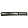 DS-IT CAT6 FTP 48 portas 19 polegadas 2U patch panel blindado, preto