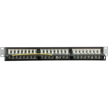 DS-IT CAT6 FTP 48 portas 19 polegadas 2U patch panel blindado, preto