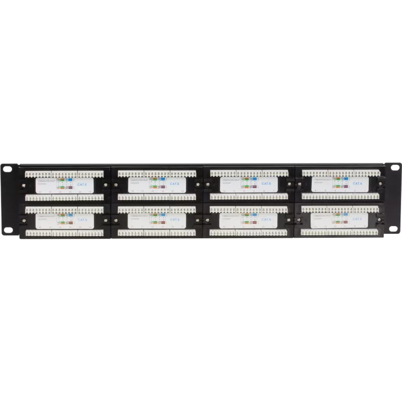 DSIT DS-Patch6-48UTP CAT6 UTP 19 polegadas 48 portas patch panel de rede, 1U, preto