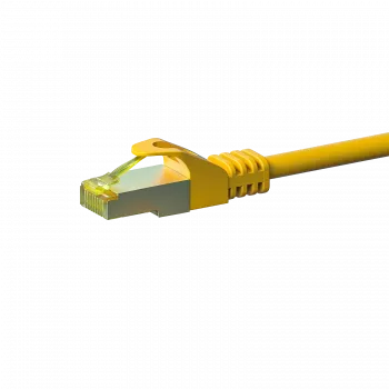 Cabo de patch de rede DSIT Cat.7 S/FTP PiMF RJ45, 1 m, amarelo