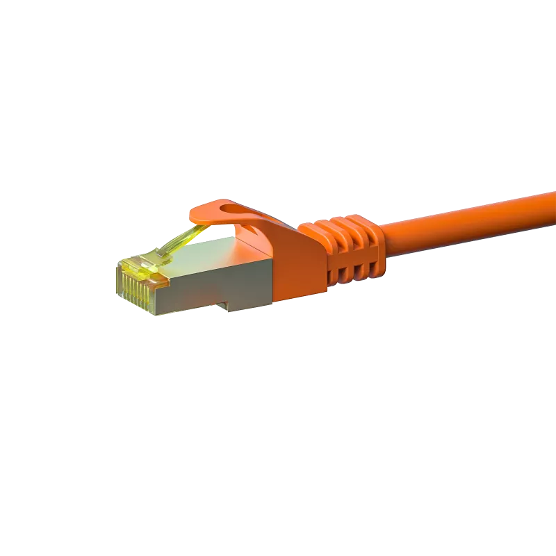 Cabo de patch de rede DSIT Cat.7 S/FTP PiMF RJ45, laranja, 15 m