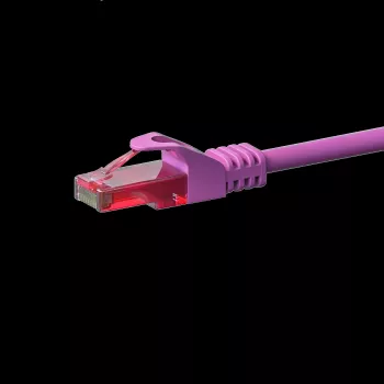 Cabo patch DSIT CAT6 U/UTP RJ45, 0,25 m, rosa, 100% cobre (DC-69-002)