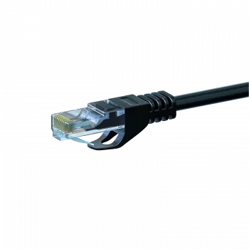 Cabo de rede DSIT CAT 6 U/UTP 0,50 m preto CCA RJ45