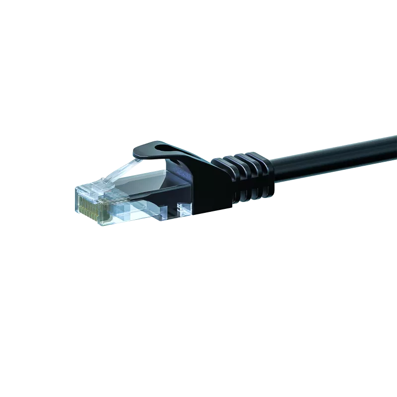 Cabo de rede DSIT CAT5e U/UTP, 20 m, preto, 100% cobre, RJ45, Gigabit Ethernet