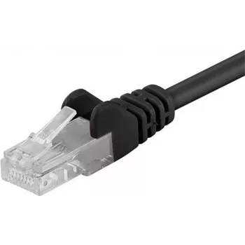 Cabo patch de rede DSIT CAT 5e U/UTP, 0,25 m, preto, CCA, RJ45, Gigabit Ethernet