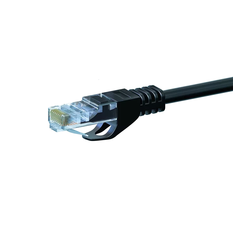 Cabo patch de rede DSIT CAT 5e U/UTP, 0,25 m, preto, CCA, RJ45, Gigabit Ethernet