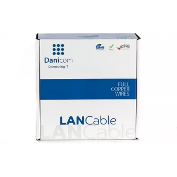 Cabo de rede DSIT DANICOM CAT6 UTP 100m PVC Fca DC-UTP6-100-FCA