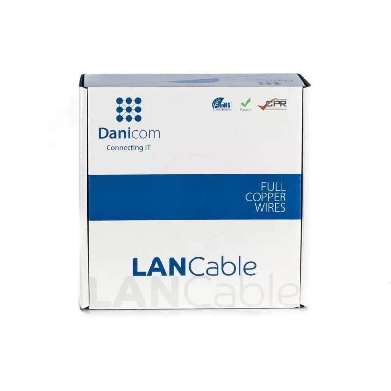 Cabo de rede DSIT DANICOM CAT6 UTP 100m PVC Fca DC-UTP6-100-FCA