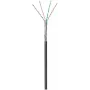 Cabo de rede DSIT CAT6 exterior S/FTP AWG 26/7 flexível 100 m preto
