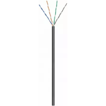 Cabo de rede DSIT CAT6 exterior, U/UTP, AWG 24/7 (flexível), 305 m, preto, CCA