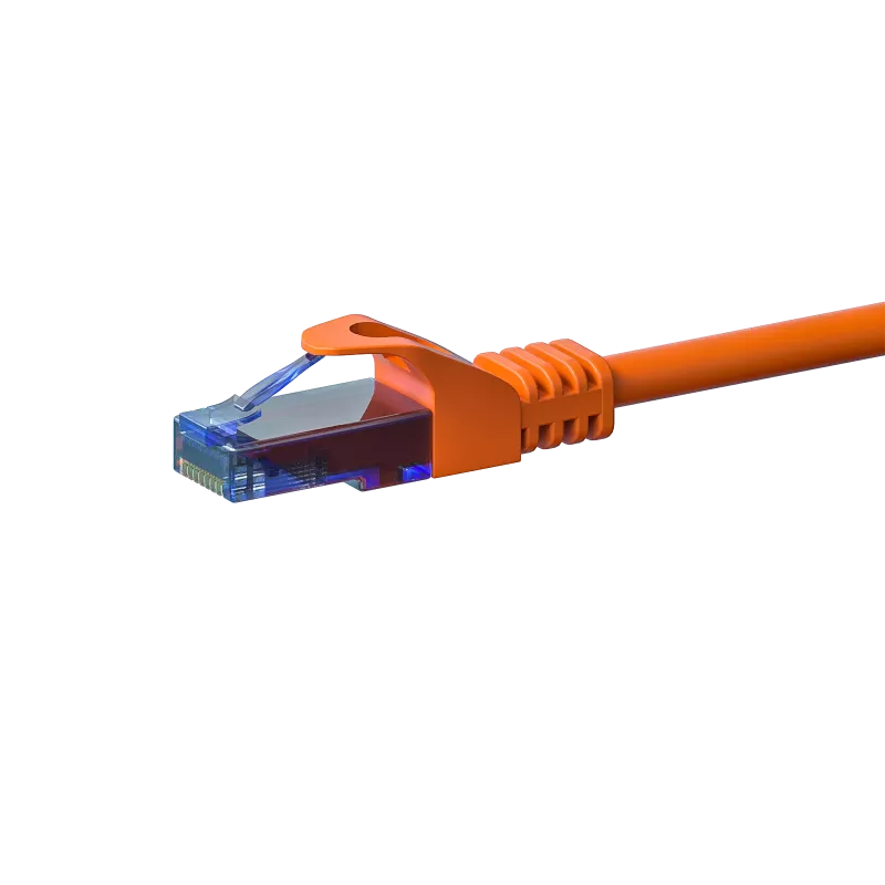 Cabo de rede DSIT CAT6a 100% cobre - U/UTP - 2 m - laranja (DC-U6A6-020)