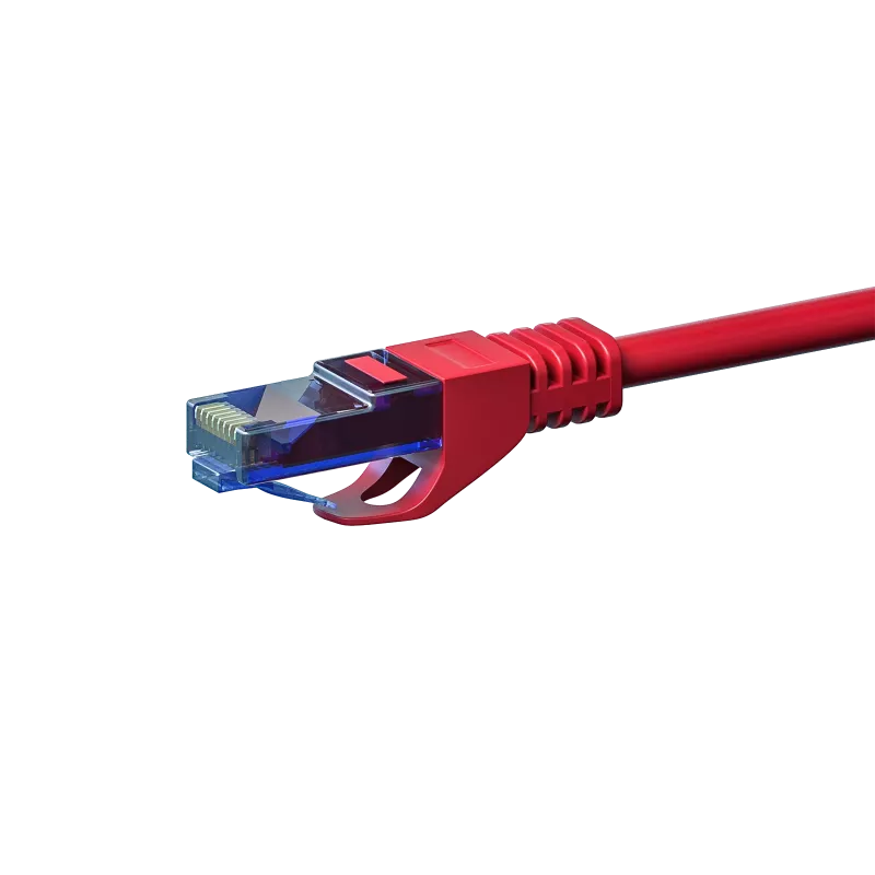 Cabo de rede Ethernet DSIT CAT6a 100% cobre U/UTP 3m vermelho