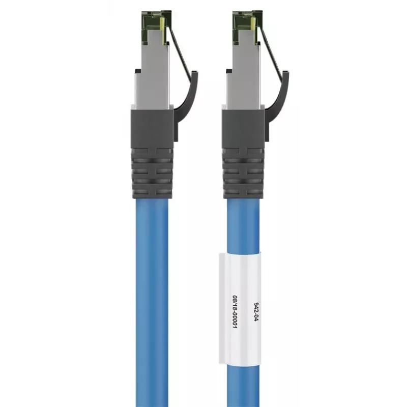 Cabo de rede DSIT RJ45 S/FTP PiMF CAT 8 azul 0,50m