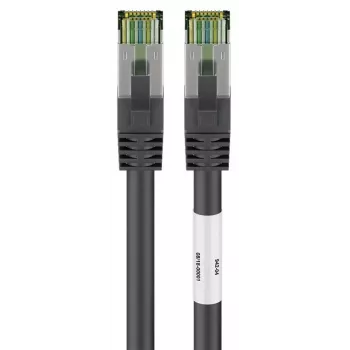 Cabo de rede DSIT RJ45 S/FTP PiMF CAT 8 preto 0,25m