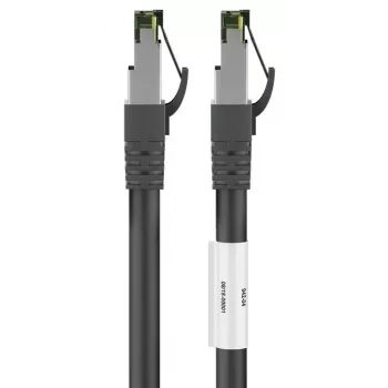 Cabo de rede DSIT RJ45 S/FTP PiMF CAT 8 preto 0,25m