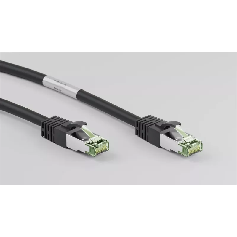 Cabo de rede DSIT RJ45 S/FTP PiMF CAT 8 preto 0,25m