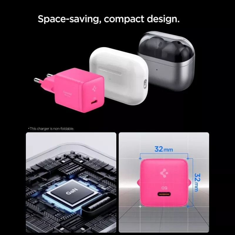 Carregador de rede SPIGEN EE301EU-GAN Essential 1 porta 30W rosa