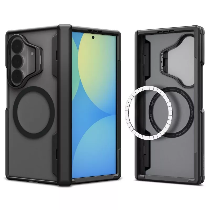 Capa Spigen Optik Armor Pro MagFit para Samsung Galaxy Z Fold 8 Ultra, compatível com MagSafe, preto (ACS11500)