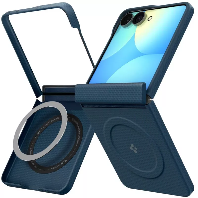 Capa MagSafe Spigen AirSkin Aramid para Samsung Galaxy Z Flip 8 - navy