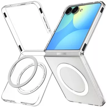 Capa MagSafe SPIGEN AirSkin Galaxy Z Flip 8 transparente/branco