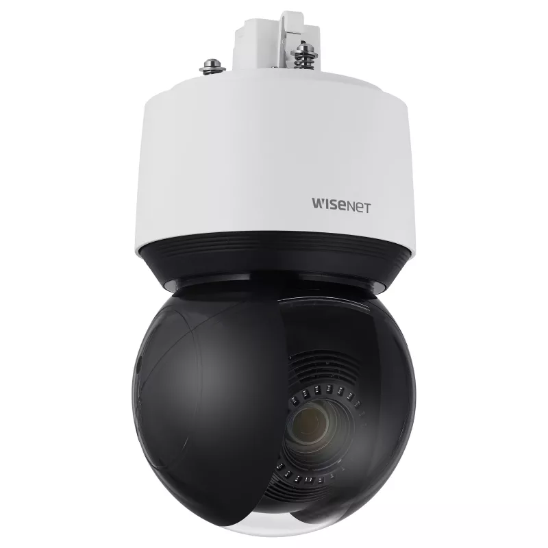 Câmara de segurança IP exterior PTZ Hanwha Vision QNP-6250R 2MP com zoom ótico 25x, IR 200m, IP66, IK10