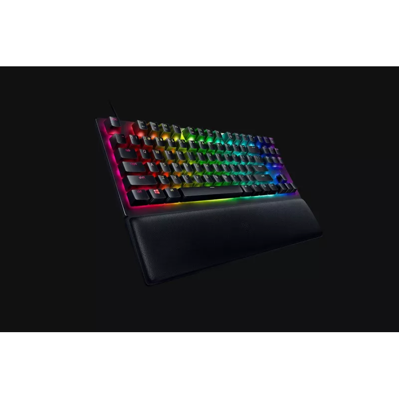Razer Huntsman V2 Tenkeyless teclado gaming ótico com fios, switches Clicky Purple, disposição nórdica, RGB, preto (RZ03-03941300-R3N1)