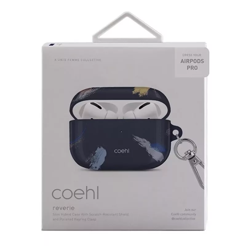 UNIQ Coehl Reverie capa para AirPods Pro - azul-púrpura floral capa protetora