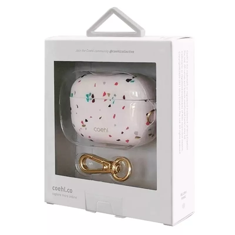 UNIQ Coehl Terrazzo capa para Apple AirPods Pro – rosa blush