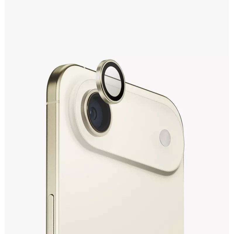 Protetor de lente da câmara em alumínio UNIQ Optix para iPhone Air com aplicador, Azul (Uni001869)